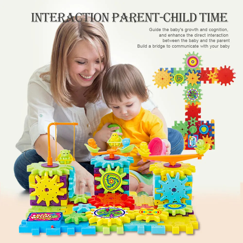 Electric Gears 3D Model Building Kits Plastic Brick Blocks Educational Toys for Kids - Bellarte Enchanté Electric Gears 3D Model Building Kits Plastic Brick Blocks Educational Toys for Kids